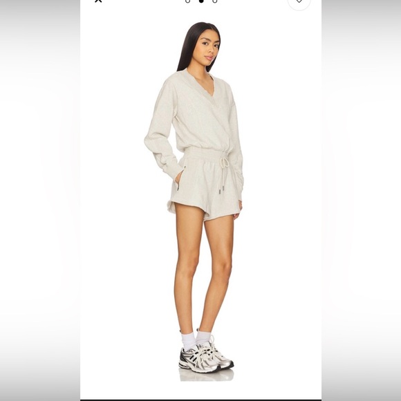 Free People Movement Intercept Romper Heather Gray Cozy Athleisure Lounge | NWT - Picture 2 of 10